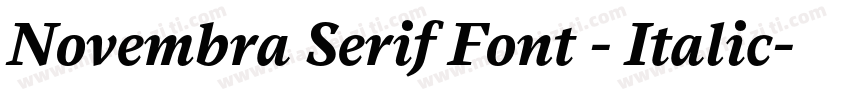 Novembra Serif Font - Italic字体转换